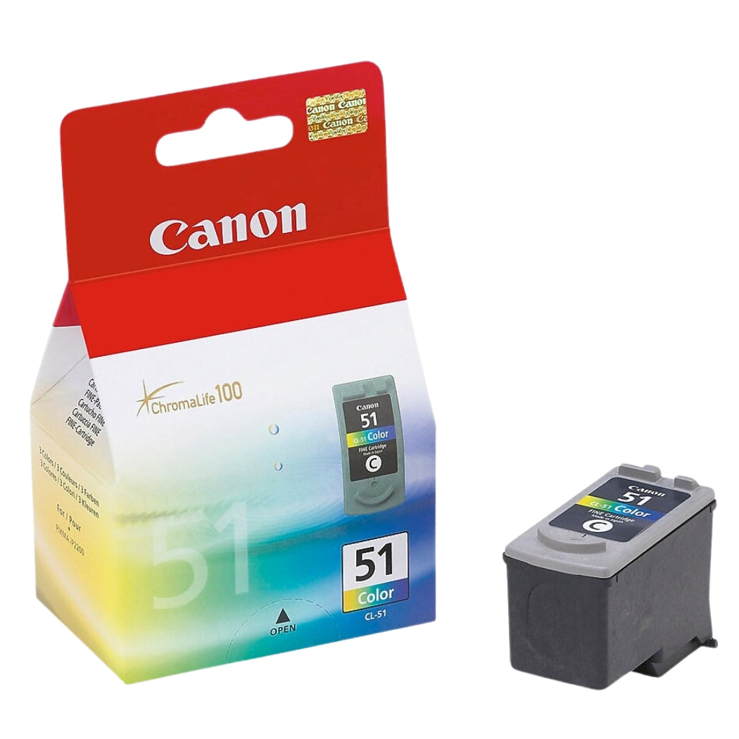 New, Pre-Owned - Canon CL-51  High Yield Tri-Color Ink Cartridge, 0618B002