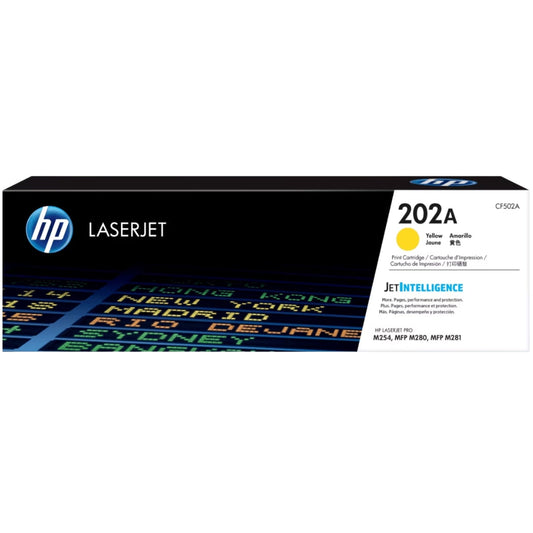 New, Pre-Owned - HP 202A Standard-Yield Yellow Toner Cartridge, CF502A