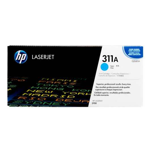 HP 311A Cyan Toner Cartridge, Q2681A