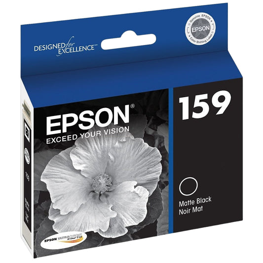 New, Pre-Owned - Epson 159 Standard-Yield Matte Black UltraChrome (Hi-Gloss 2) Ink Cartridge, T159820