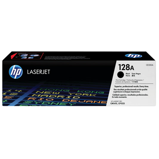 New, Pre-Owned - HP 128A Standard Yield Black Toner Cartridge, CE320A