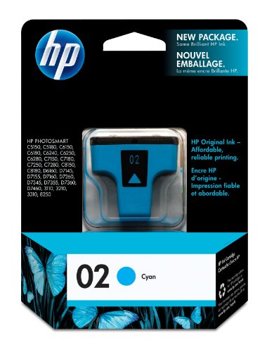 Genuine HP 02 (C8771WN) Cyan Ink Cartridge