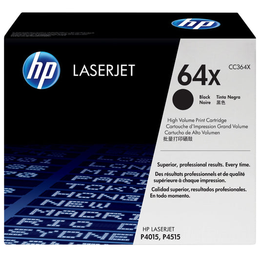 New, Pre-Owned - HP 64X High Yield Black LaserJet Toner Cartridge, CC364X