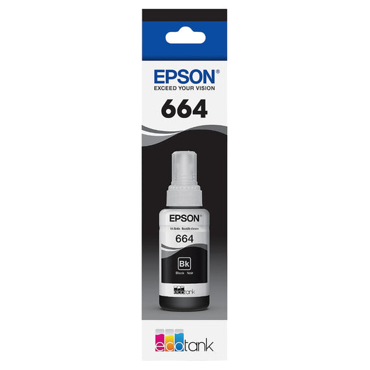 New, Pre-Owned - Epson (664) Ultra High-Yield Black Ink Bottle, T664120-S