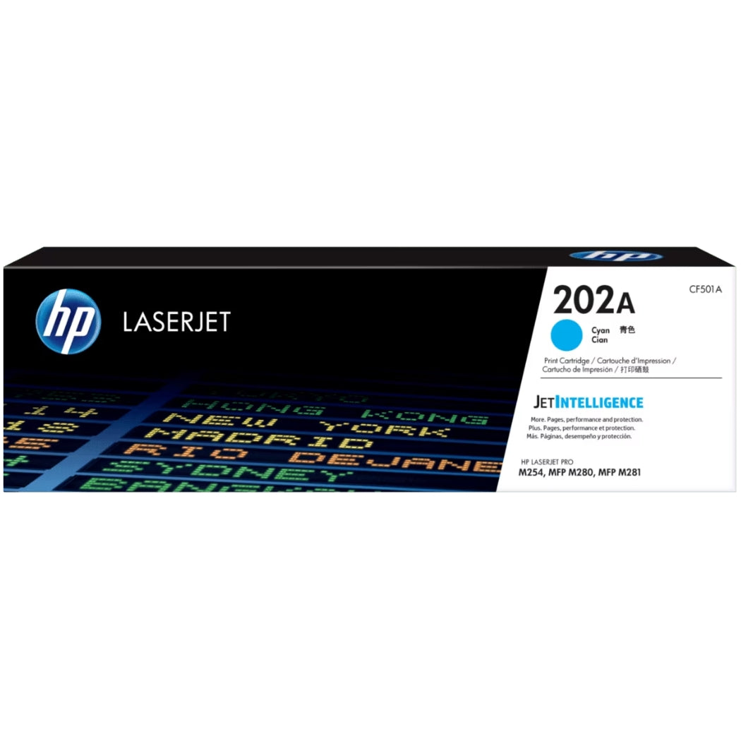 New, Pre-Owned - HP 202A Standard-Yield Cyan Toner Cartridge, CF501A