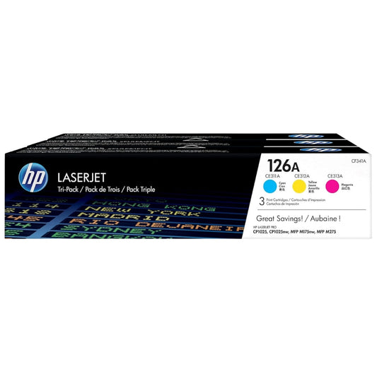 New, Pre-Owned - HP 126A Standard Yield TRI-COLOR Toner Cartridge, CF341A