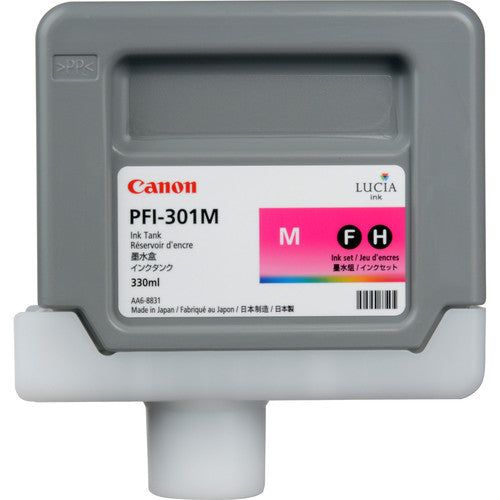 Canon PFI-301M Standard-Yield Magenta Ink Cartridge, 1488B001AA