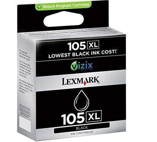 Genuine Lexmark 105XL High-Yield Black Inkjet Cartridge