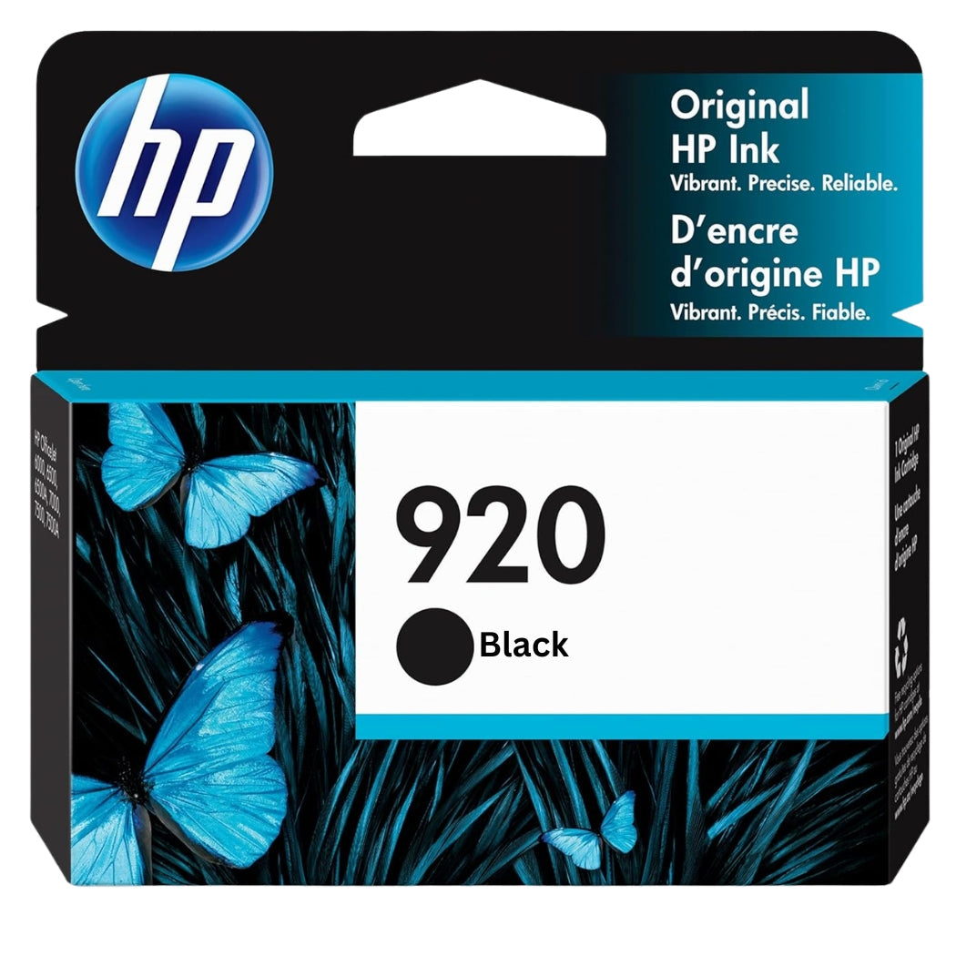 New, Pre-Owned - HP 920 (CD971AN) Black Ink Cartridges