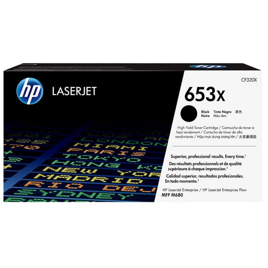 New, Pre-Owned - HP 653X High-Yield Black Laser Toner Cartridg, CF320X