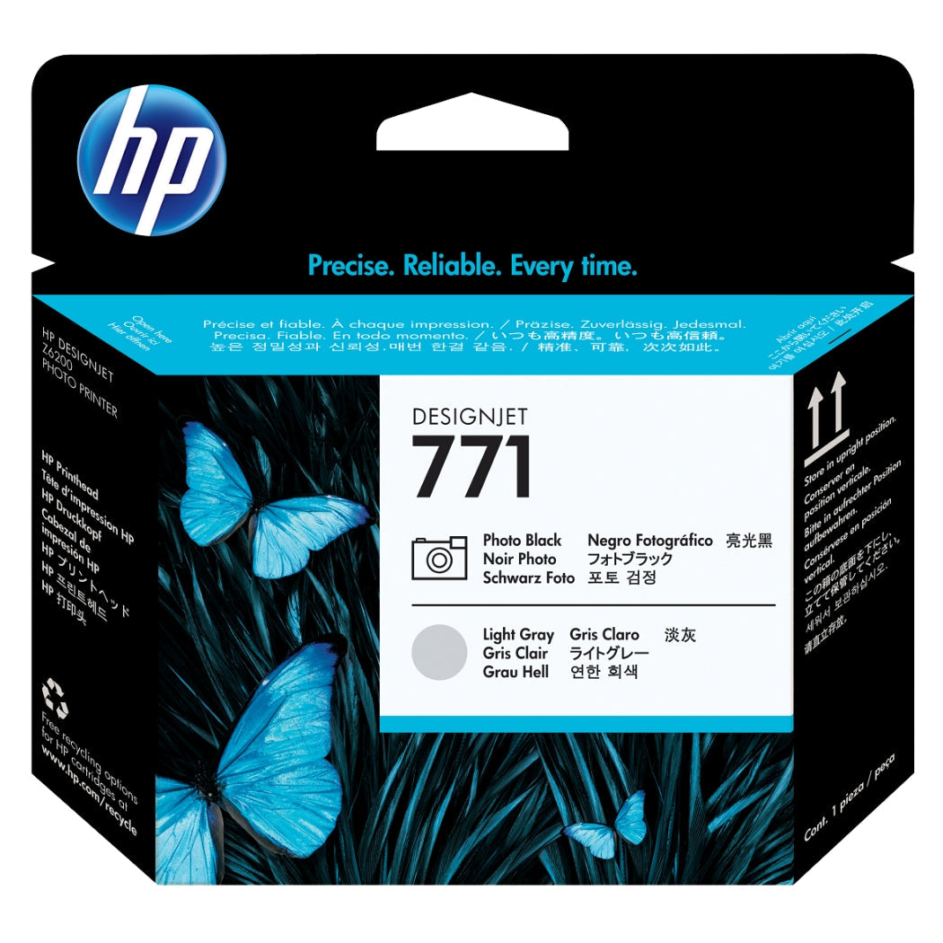 New, Pre-Owned - HP 771 (CE020A) Photo Black and Light Gray Printheads