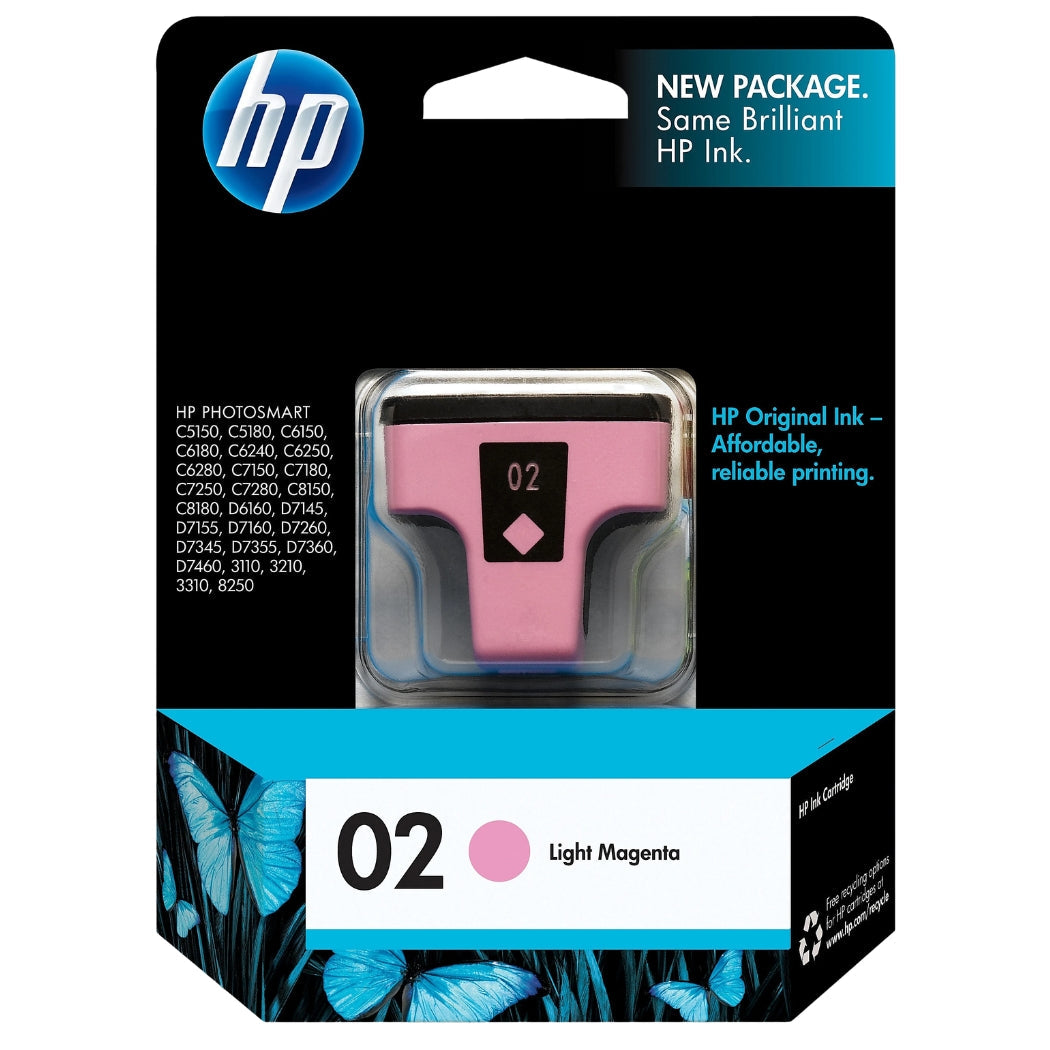New, Pre-Owned - HP 02 (C8775WN) Light Magenta Ink Cartridge