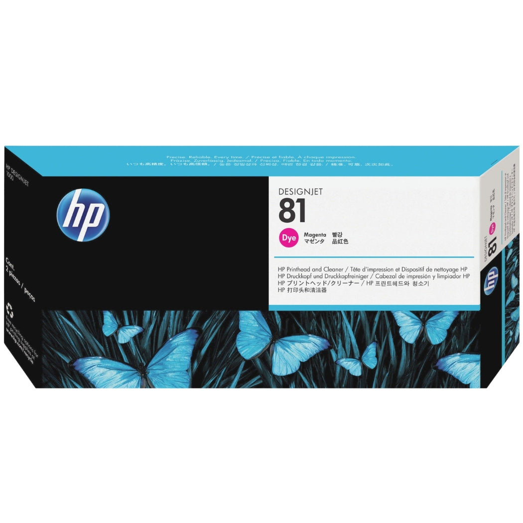 New, Pre-Owned - HP 81 (C4952A) Magenta Printhead and Printhead Cleaner