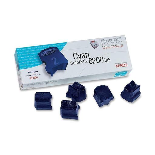 New, Pre-Owned - Xerox Phaser 8200 Cyan (016-2045-00) ColorStix Ink, 5/Box,