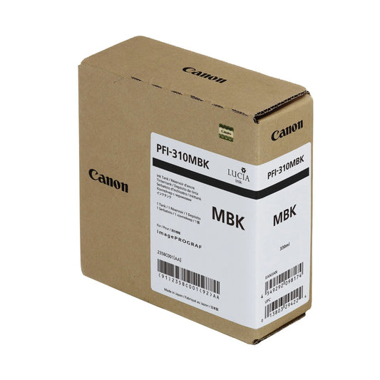 Genuine Canon PFI-310MBK (330ml) Matte Black Pigment Ink Tank