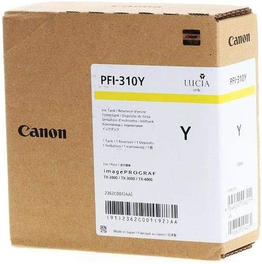 Genuine Canon PFI-310Y Yellow Pigment Ink Tank