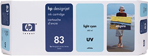 Original HP 83 UV 680-ml (C4944A) Light Cyan Ink Cartridge