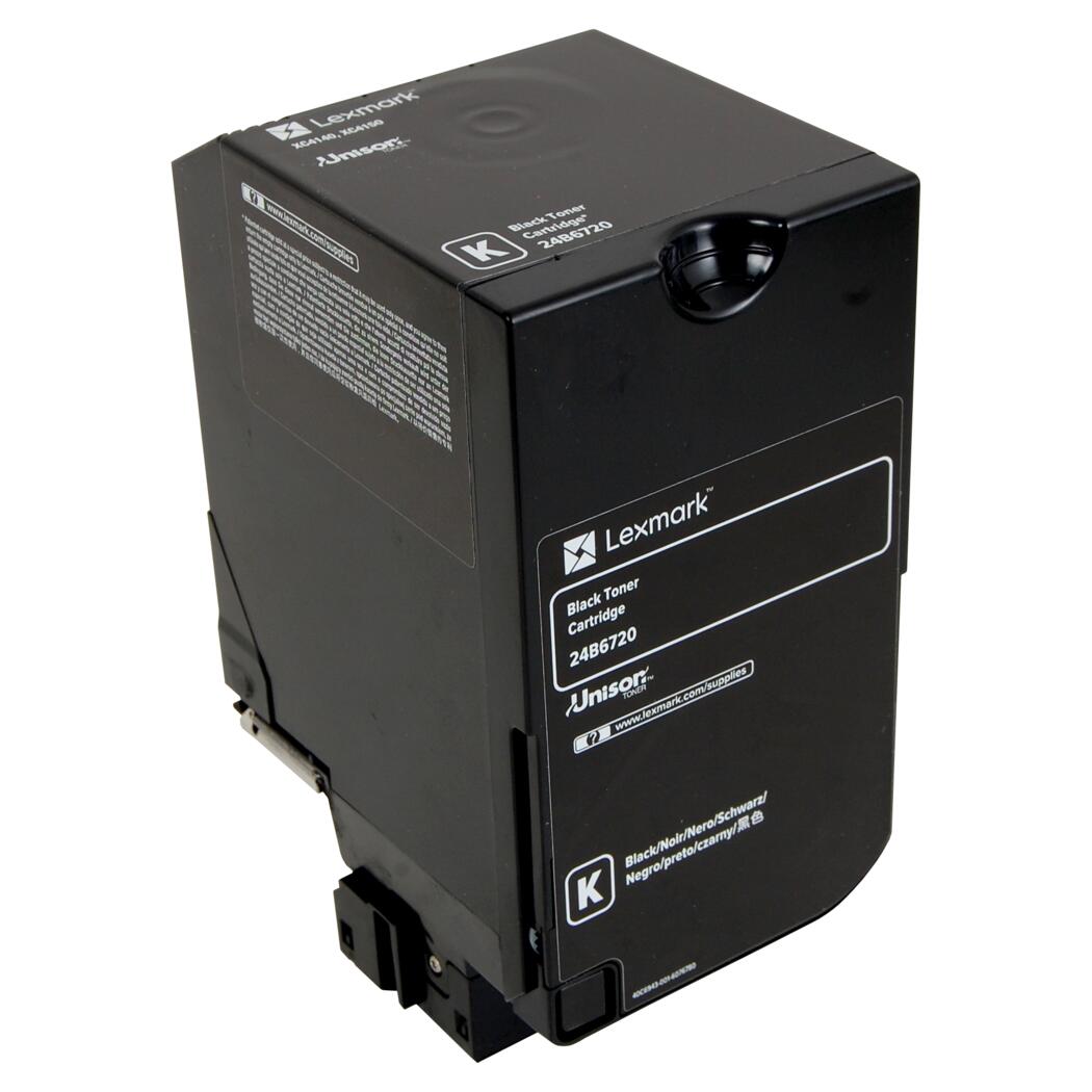 New, Pre-Owned, Original Lexmark 24B6720 High Yield Black Toner Cartridge