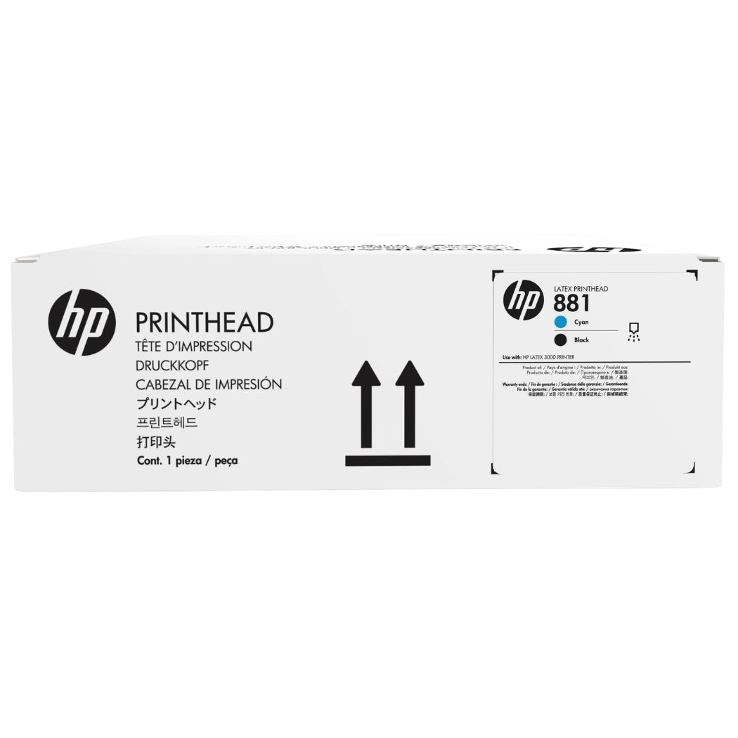 New, Pre-Owned - HP 881 Standard Yield Cyan & Black printhead, CR328