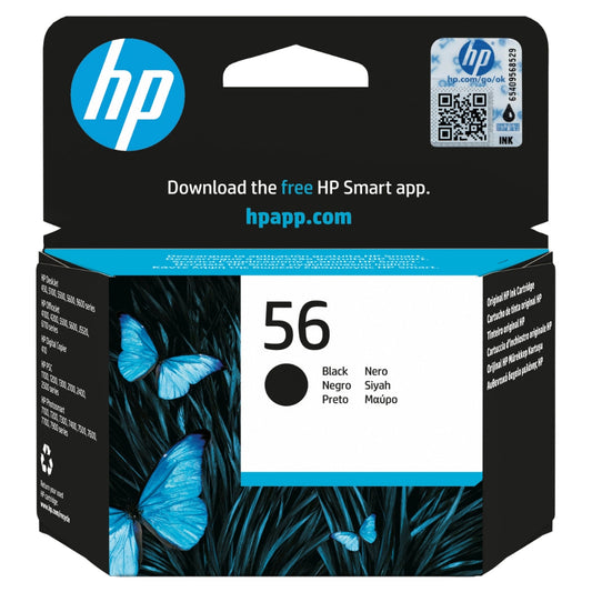 New, Pre-Owned - HP 56 (C6656AN) Black Ink Cartridge