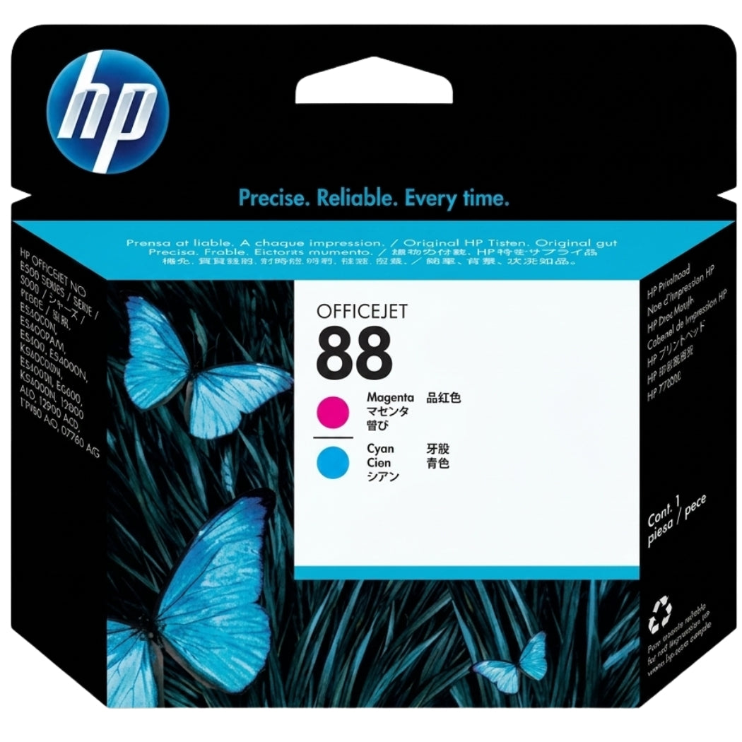New, Pre-Owned - HP 88 (C9382A) Magenta and Cyan New, Pre-Owned - Printhead