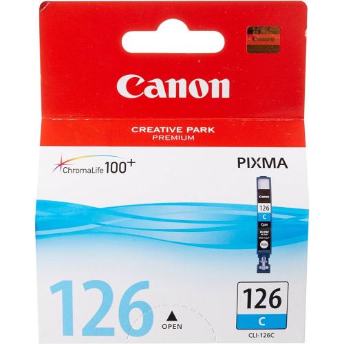 Original Canon 126 Standard Yield Cyan Ink Cartridge