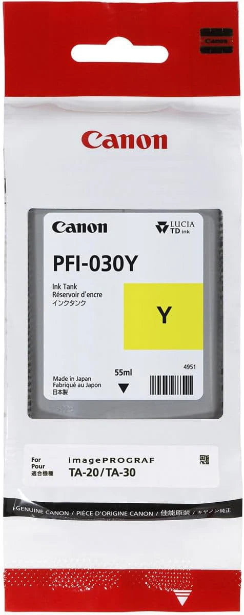 Original Canon PFI-030 Standard Yield Yellow Ink Cartridge