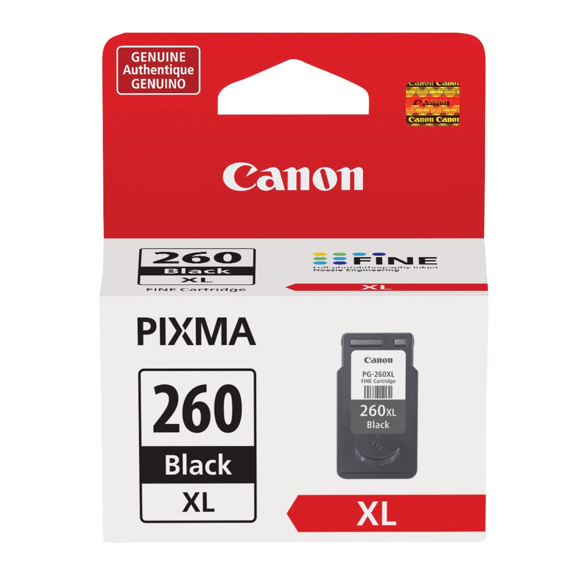 Original Canon PG-260XL High-Yield Black Ink Cartridge, 3706C001