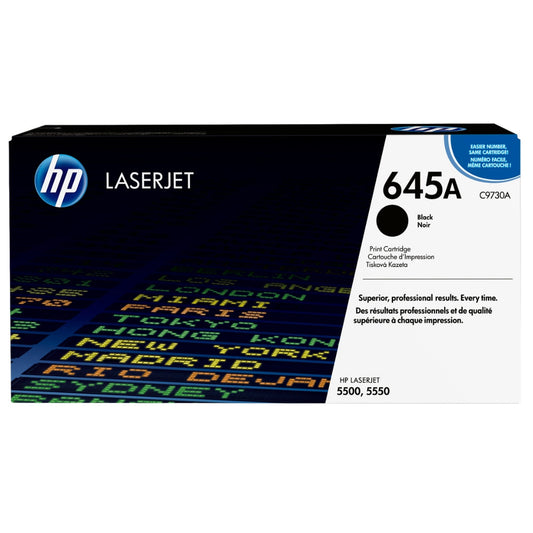 New, Pre-Owned - HP 645A Standard-Yield Black Toner Cartridge, C9730A