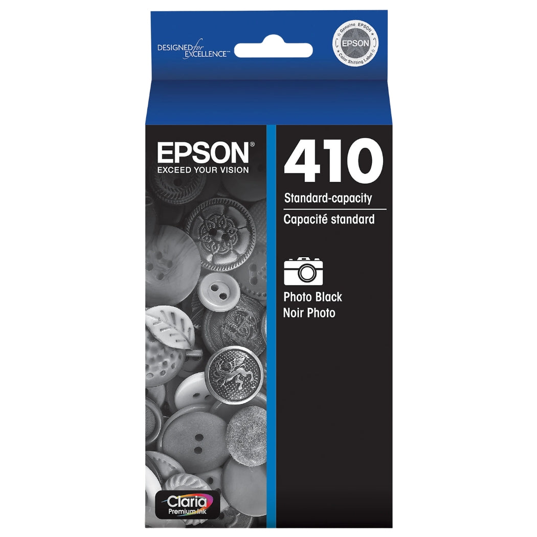 New, Pre-Owned - Epson 410 Claria Premium Standard Photo Black Ink Cartridge, T410120-S