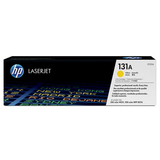 New, Pre-Owned - HP 131A Standard-Yield Yellow Laser Toner Cartridge, CF212A
