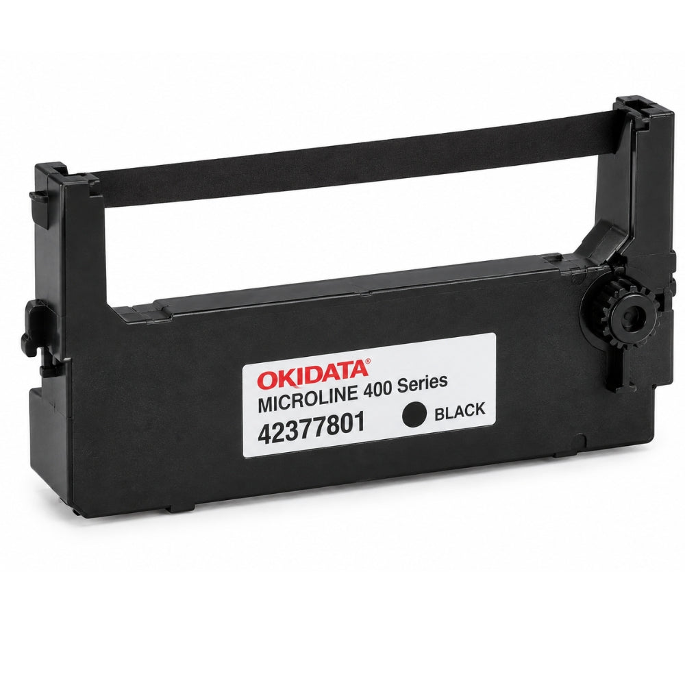 Original Okidata Microline 400 Series Standard Yield Black Ink Ribbon, 42377801 