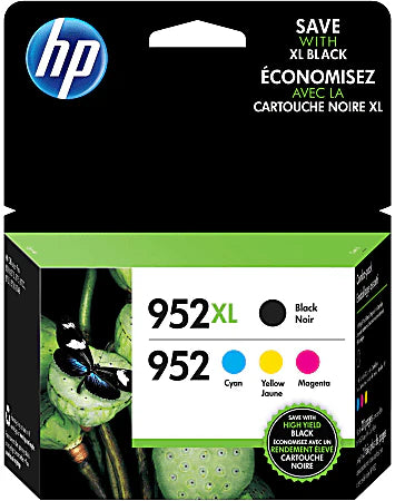 New Genuine HP 952XL Black & 952 Cyan