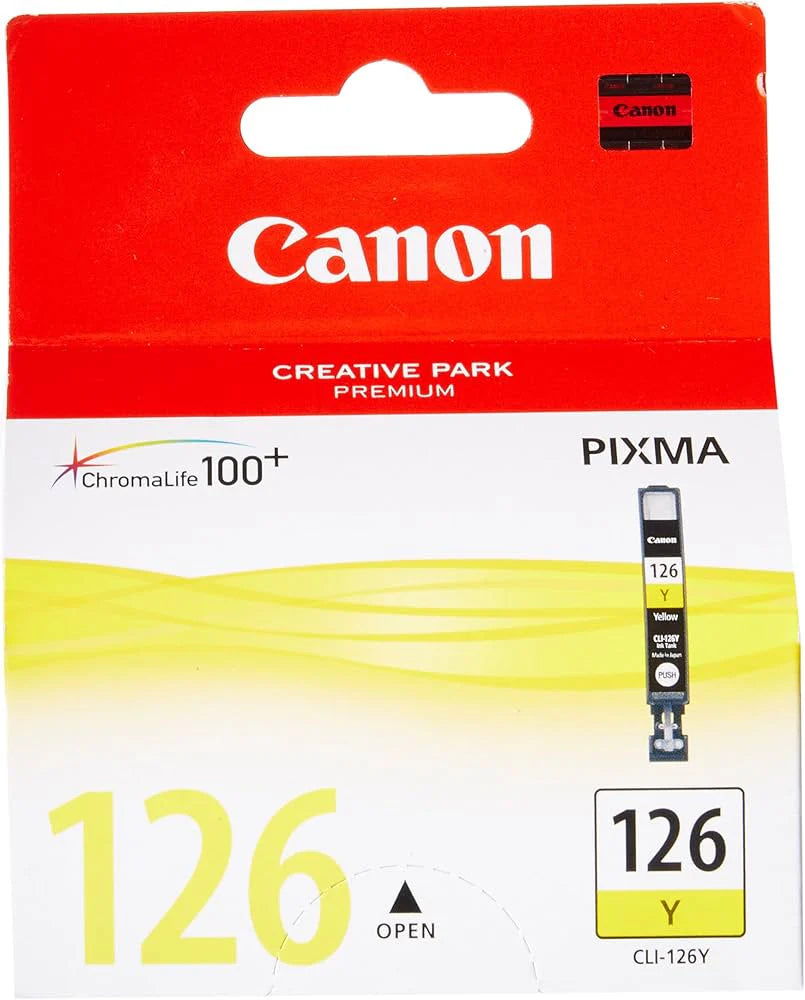 Original Canon 126 Standard Yield Yellow Ink Cartridge