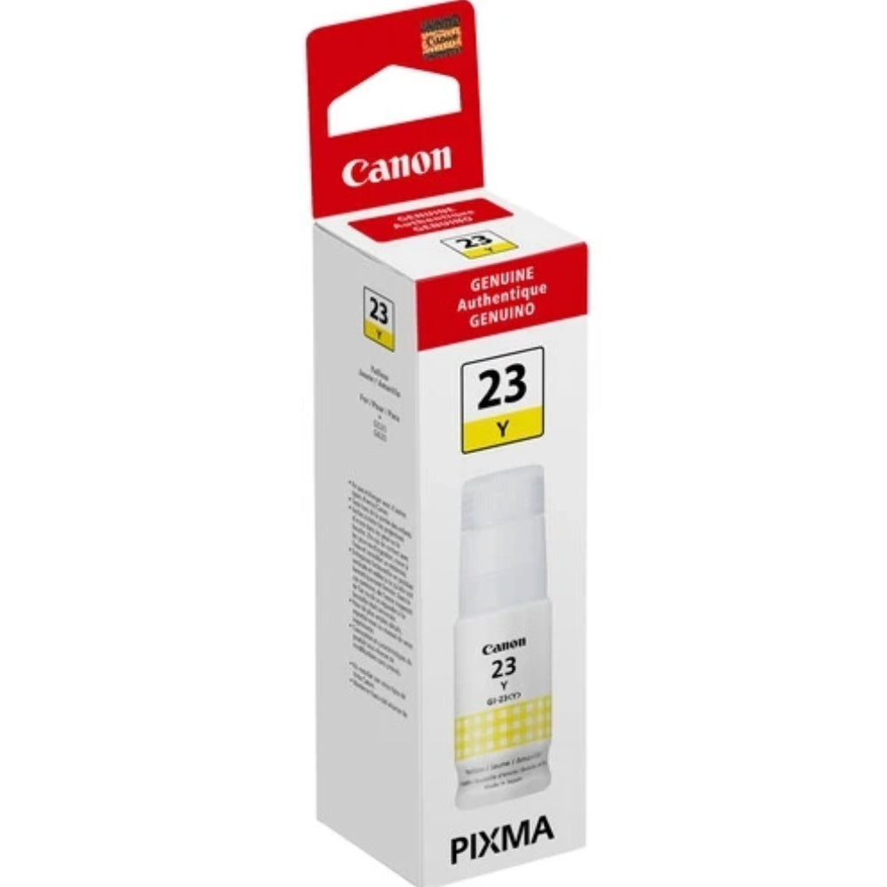 New, Pre-owned, Original Canon GI-23 High Yield Yellow Ink Bottle, 4687C001