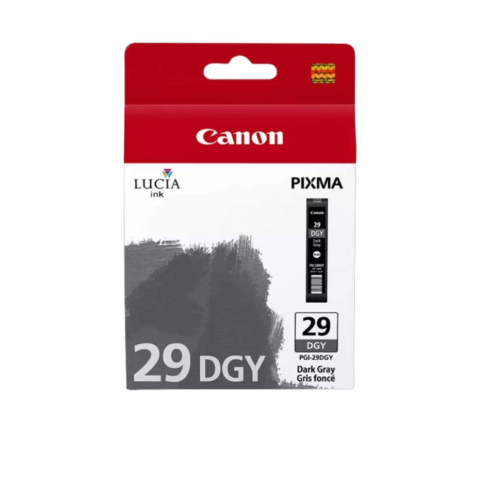 New, Pre-owned, Original Canon PGI-29 Standard Yield Dark Gray Ink Cartridge, 4870B001