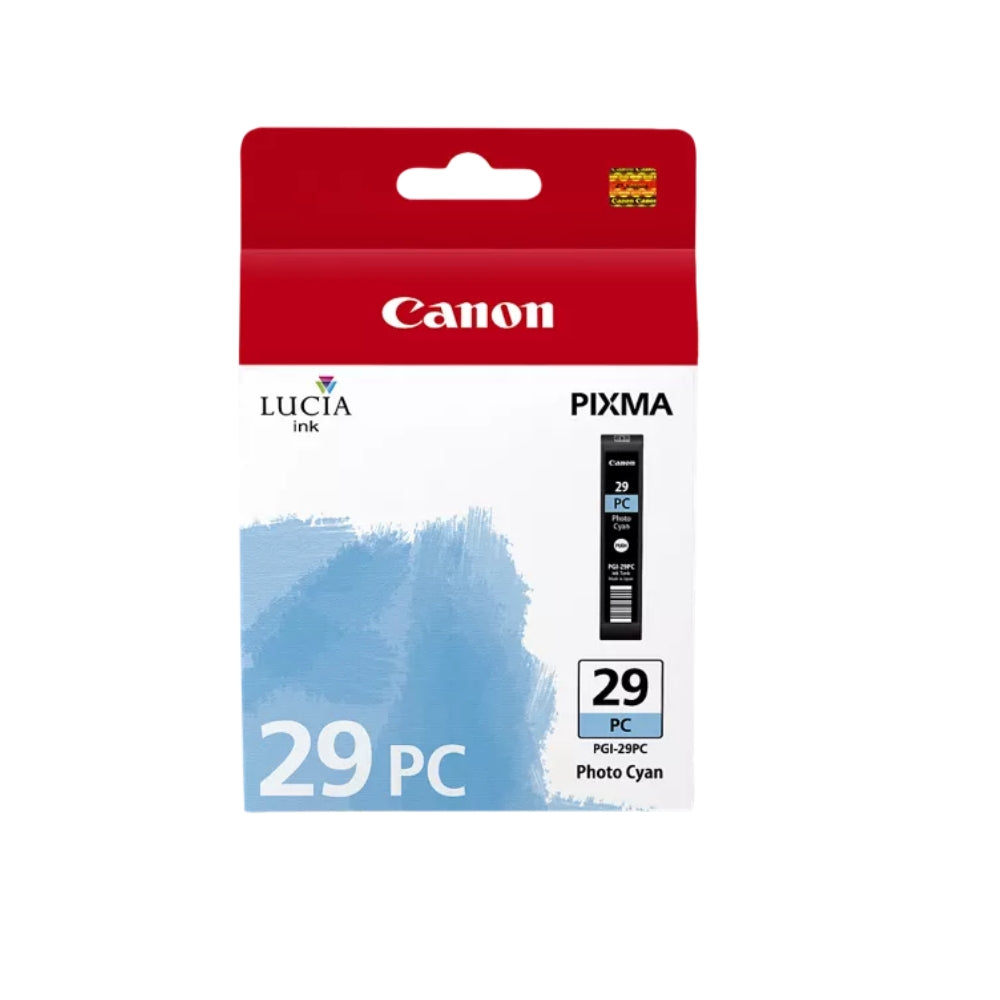 New, Pre-owned, Original Canon PGI-29 Standard Yield Photo Cyan Ink Cartridge, 4876B002