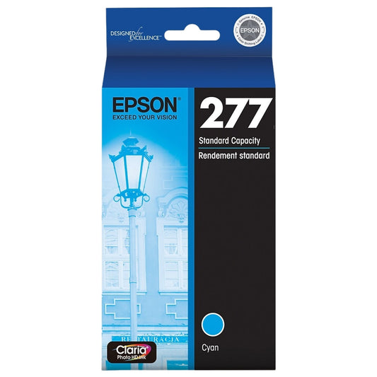 New, Pre-Owned - Epson 277 Standard-Yield Cyan Inkjet Cartridge, T277220-S