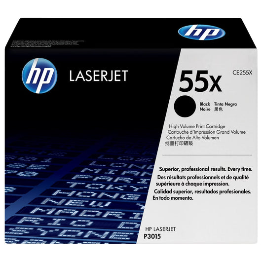 New, Pre-Owned - HP 55X - New, Pre-Owned High Yield Black LaserJet Toner Cartridge, CE255X