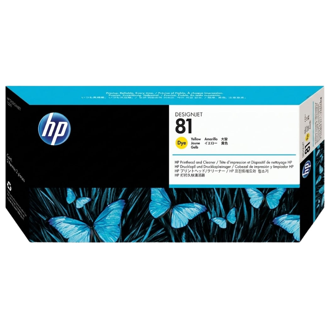 New, Pre-Owned - HP 81 (C4953A) Yellow Printhead and Printhead Cleaner