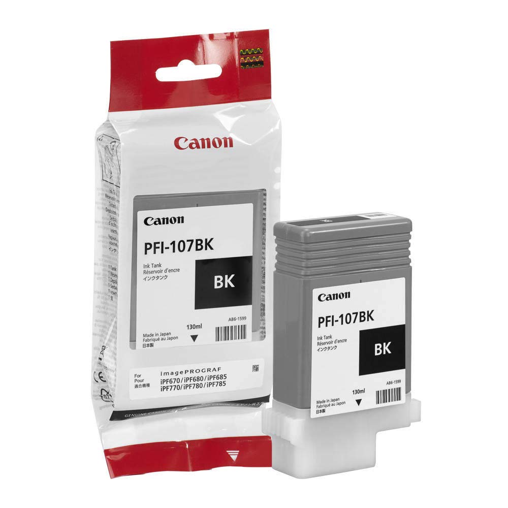 Original Canon PFI-107 130mL Black Ink Cartridge