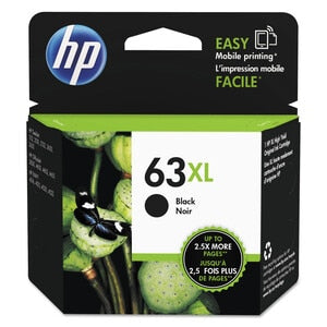 High Yield HP 63XL (F6U64AN) Black Ink Cartridge