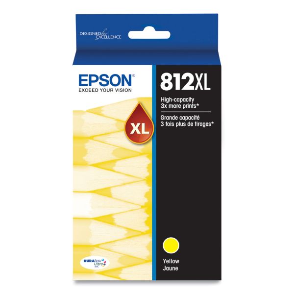 Epson T812XL Yellow High Yield Ink Cartridge (T812XL420-S)