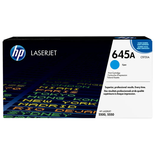 New, Pre-Owned - HP 645A Cyan New, Pre-Owned - LaserJet Toner Cartridge, C9731A