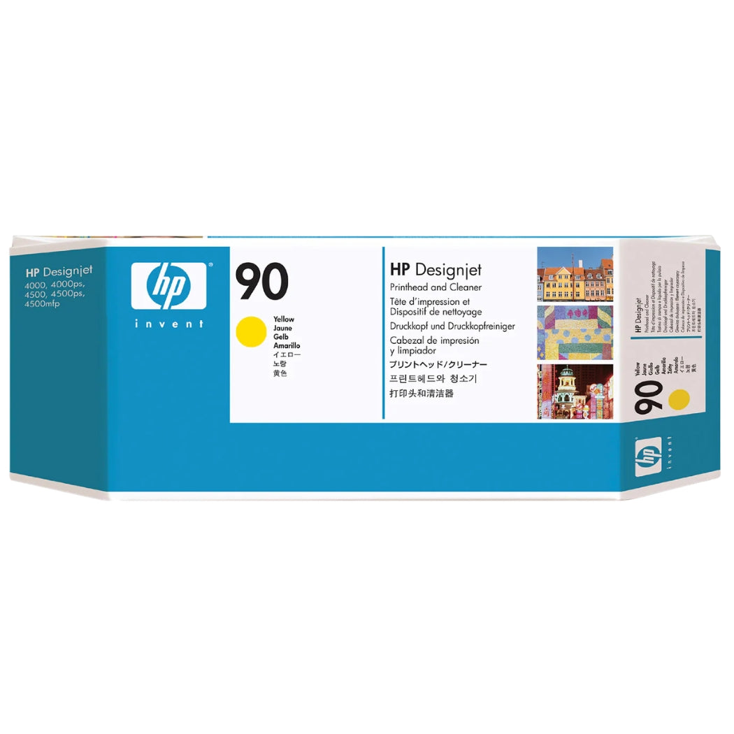 New, Pre-Owned - HP 90 (C5057A) Yellow Printhead & Cleaner Cartridge