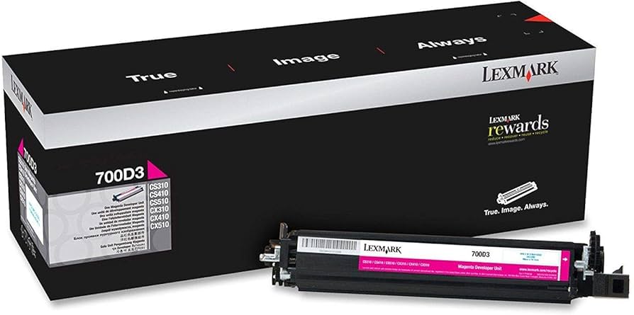 New, Pre-Owned - Lexmark 700D3 Standard Yield Magenta Developer Unit, 70C0D30