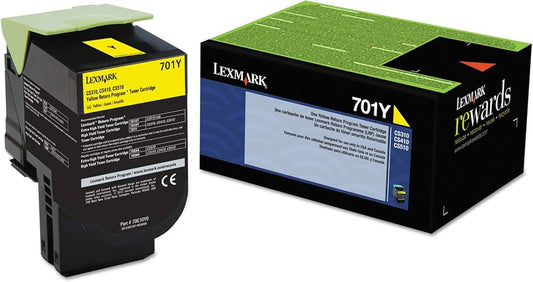 Orignal Lexmark 701Y Standard Yield Yellow Toner Cartridge