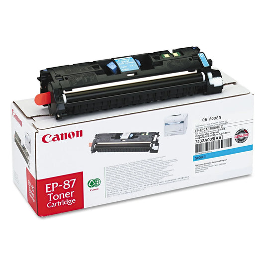 Canon Genuine EP-87 Standard Yield Cyan Toner Cartridge