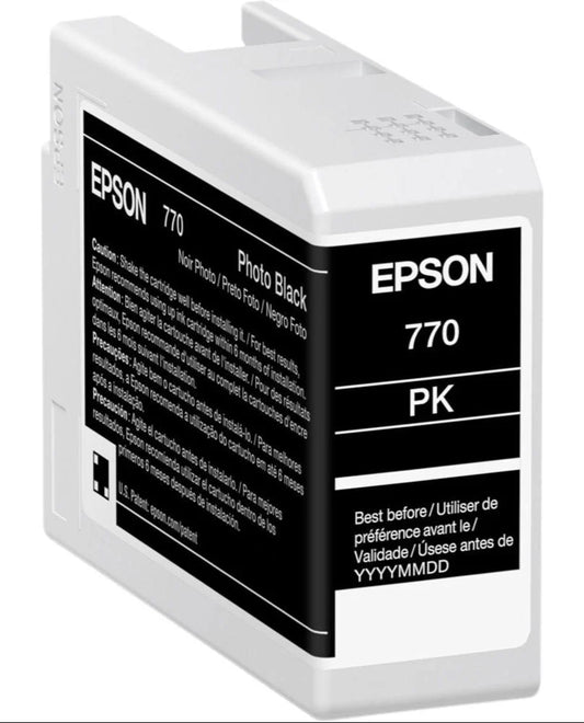 Genuine Epson 770 25ml UltraChrome Photo Black Ink Cartridge