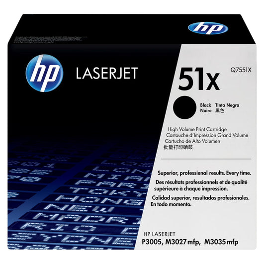 New, Pre-Owned - HP 51X Black High Yield New, Pre-Owned - LaserJet Toner Cartridge, Q7551X